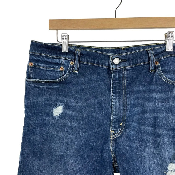 Levi’s Men’s 511 Distressed Denim Cutoff Shorts in Blue Size 40 - Picture 10 of 10